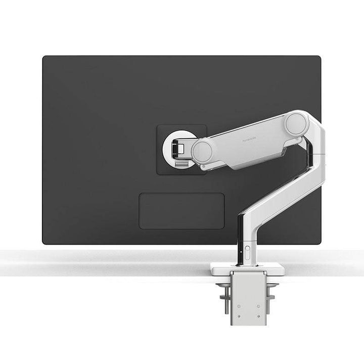 Humanscale Single Monitor Arm S - Silver with Gray Trim / CM - Two-Piece Clamp Mount with Base Humanscale M10 Heavy Duty Monitor arm Holds up to 48lbs