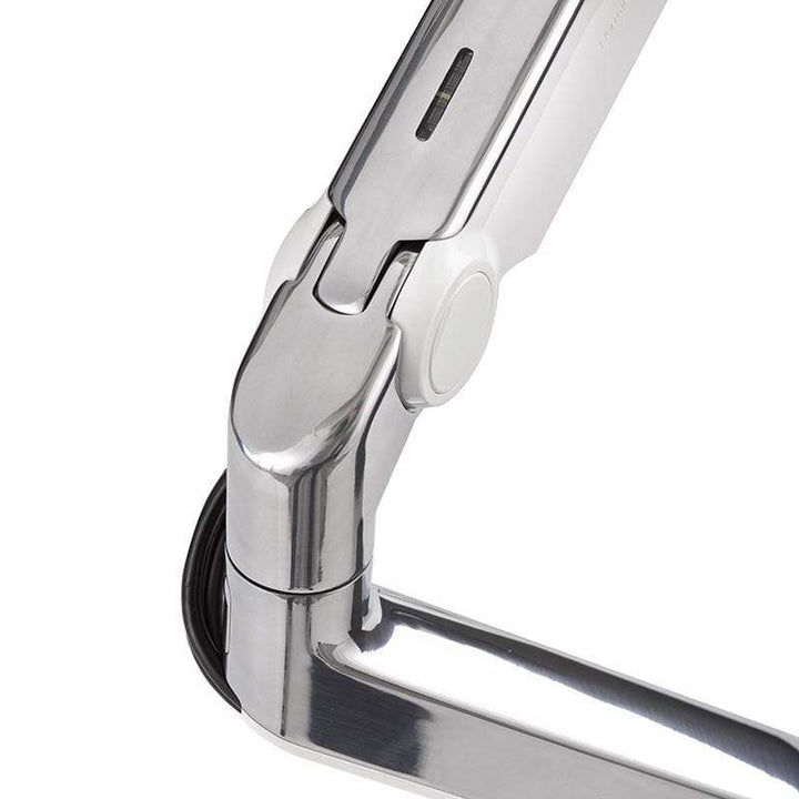 Humanscale Single Monitor Arm S - Silver with Gray Trim / CM - Two-Piece Clamp Mount with Base Humanscale M10 Heavy Duty Monitor arm Holds up to 48lbs