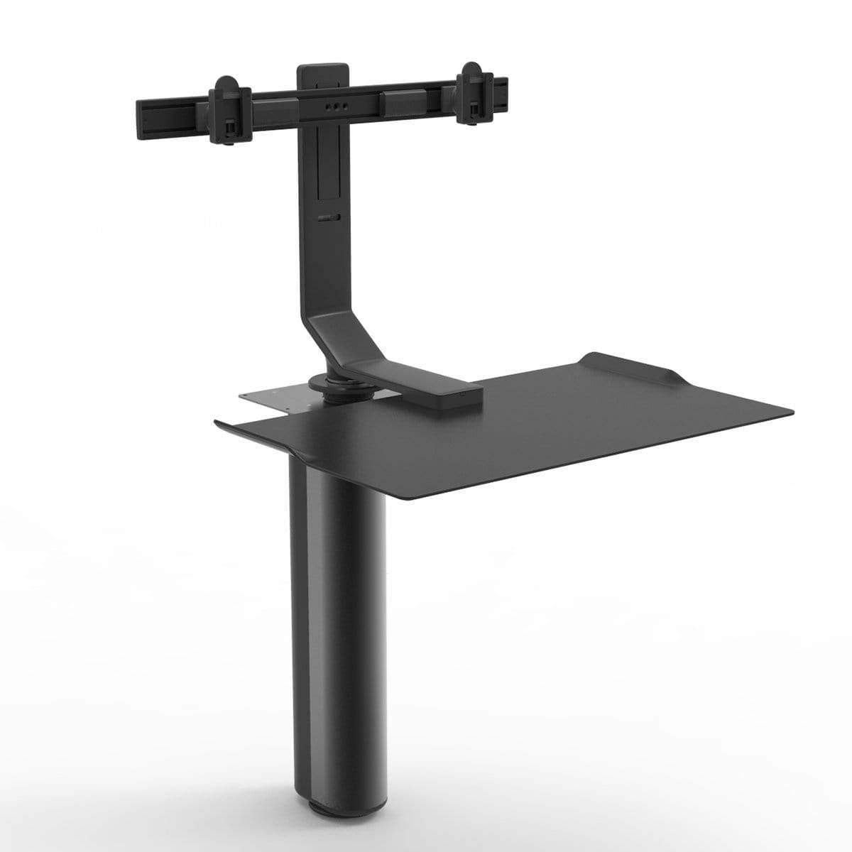 Humanscale Under Desk Black / Dual Monitor Mount (5" of manual adjustment) Humanscale QUICKSTAND UNDER DESK