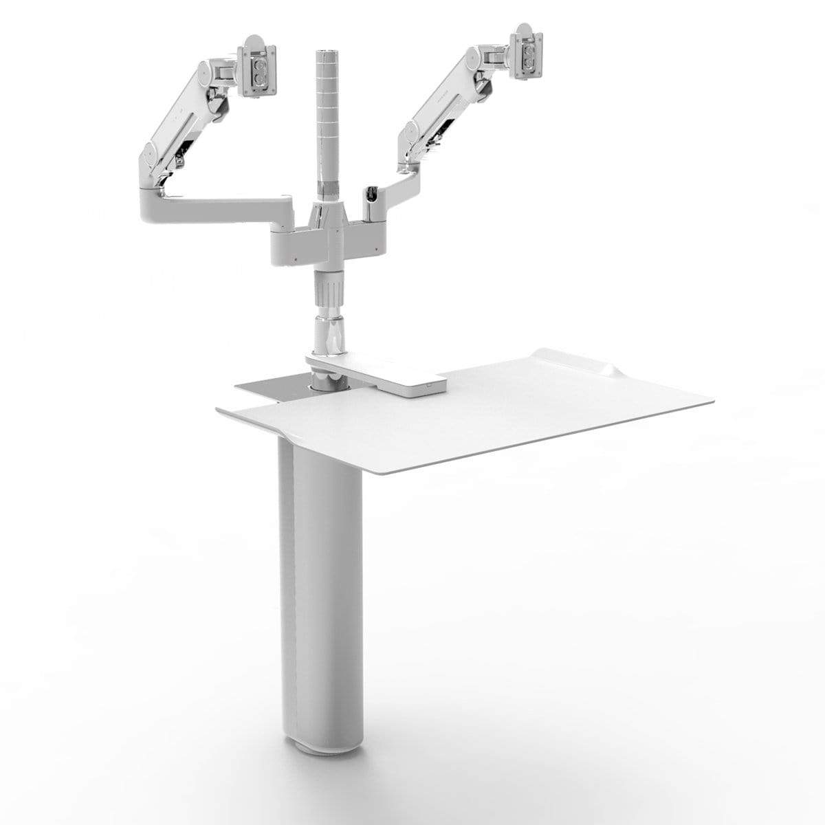 Humanscale Under Desk White / M/Flex Monitor Arm Mount (Arm Sold Separately) Humanscale QUICKSTAND UNDER DESK