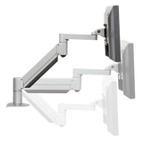 Innovative Monitor Arm Flat White / 2 – 13 lb monitor Innovative 7500 Heavy Duty Deluxe Single Monitor Arm