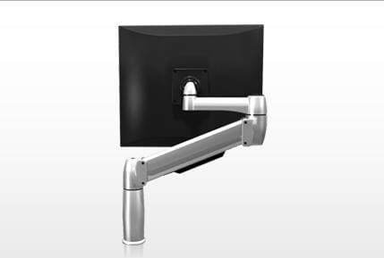 SpaceCo Single Monitor Arm Direct VESA / Bolt-through / Platinum SpaceCo SpaceArm Stubby Single Arm