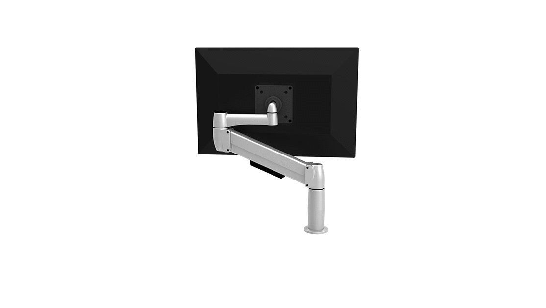 SpaceCo Single Monitor Arm Direct VESA / Bolt-through / Platinum SpaceCo SpaceArm Stubby Single Arm