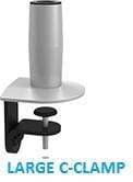 SpaceCo Single Monitor Arm Direct VESA / Bolt-through / Platinum SpaceCo SpaceArm Stubby Single Arm