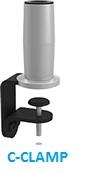 SpaceCo Single Monitor Arm Direct VESA / Bolt-through / Platinum SpaceCo SpaceArm Stubby Single Arm