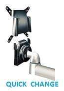 SpaceCo Single Monitor Arm Direct VESA / Bolt-through / Platinum SpaceCo SpaceArm Stubby Single Arm