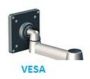 SpaceCo Single Monitor Arm Direct VESA / Bolt-through / Platinum SpaceCo SpaceArm Stubby Single Arm