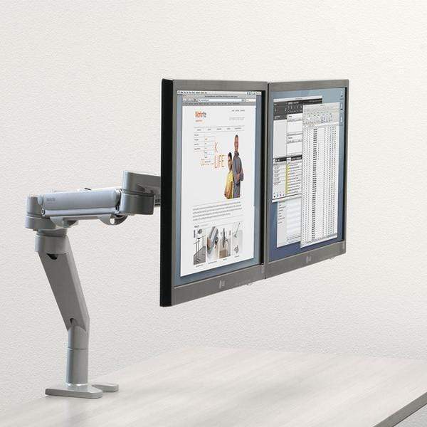 Workrite Dual Monitor Arm C-Clamp Workrite Willow Dual Monitor Arm