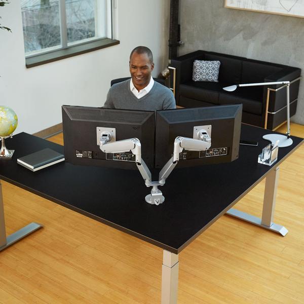 Workrite Dual Monitor Arm None / None Workrite Conform Dual Articulating Monitor Arm