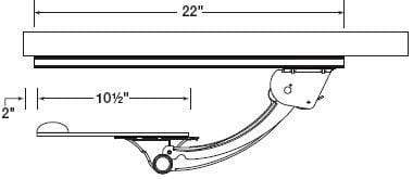 Workrite Keyboard Arm 17" Workrite Pinnacle AD arm